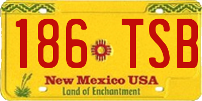 NM license plate 186TSB