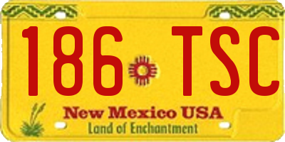 NM license plate 186TSC