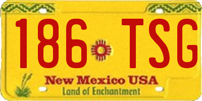 NM license plate 186TSG