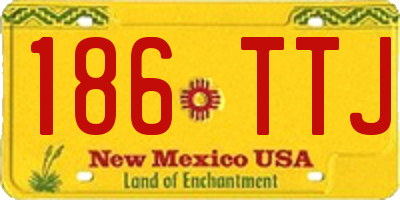 NM license plate 186TTJ