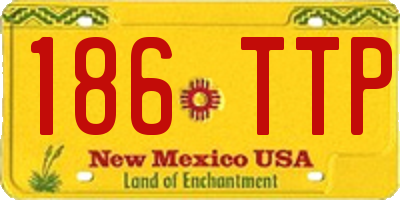 NM license plate 186TTP