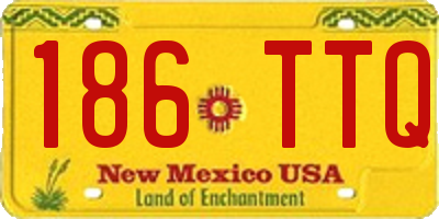NM license plate 186TTQ