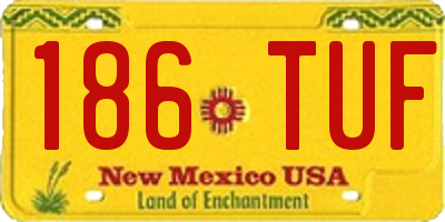 NM license plate 186TUF