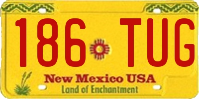 NM license plate 186TUG
