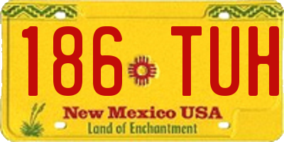NM license plate 186TUH