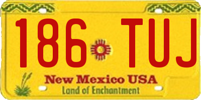 NM license plate 186TUJ