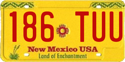 NM license plate 186TUU