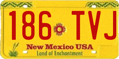 NM license plate 186TVJ