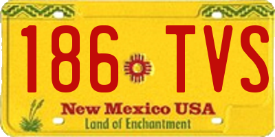 NM license plate 186TVS