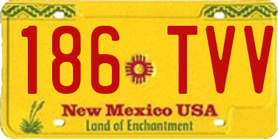 NM license plate 186TVV