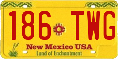 NM license plate 186TWG