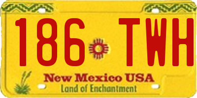 NM license plate 186TWH