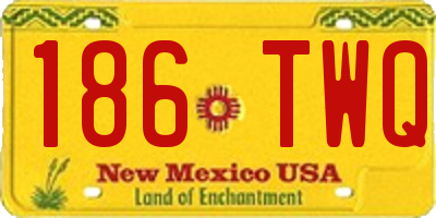 NM license plate 186TWQ