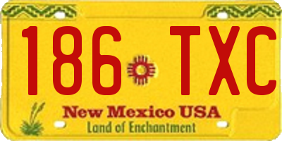 NM license plate 186TXC