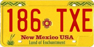 NM license plate 186TXE