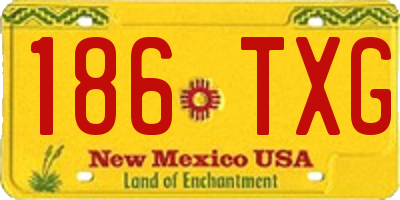 NM license plate 186TXG