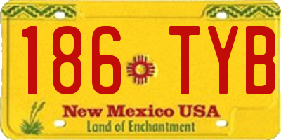 NM license plate 186TYB