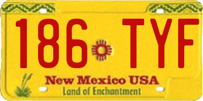 NM license plate 186TYF