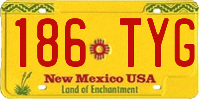 NM license plate 186TYG