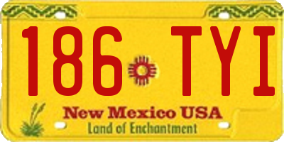 NM license plate 186TYI
