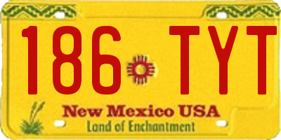 NM license plate 186TYT