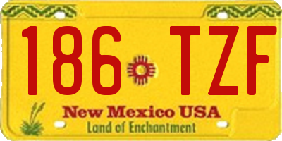 NM license plate 186TZF