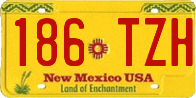 NM license plate 186TZH