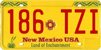 NM license plate 186TZI