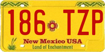 NM license plate 186TZP