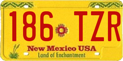 NM license plate 186TZR