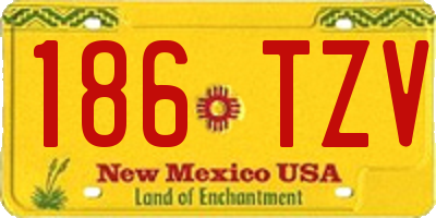 NM license plate 186TZV