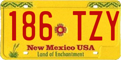 NM license plate 186TZY