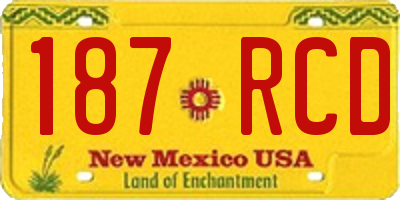NM license plate 187RCD