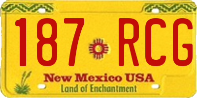 NM license plate 187RCG