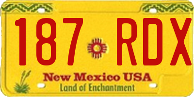 NM license plate 187RDX