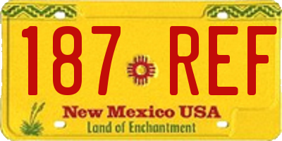 NM license plate 187REF