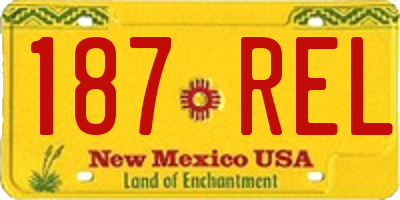 NM license plate 187REL