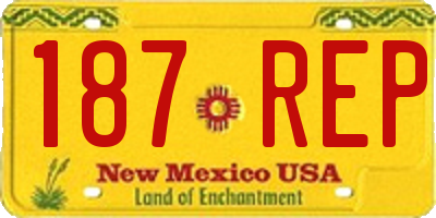 NM license plate 187REP