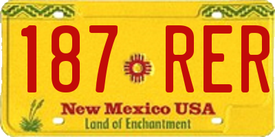 NM license plate 187RER