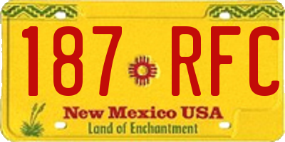 NM license plate 187RFC