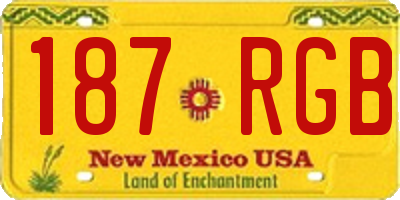 NM license plate 187RGB