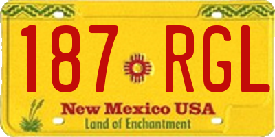 NM license plate 187RGL