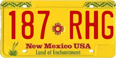 NM license plate 187RHG