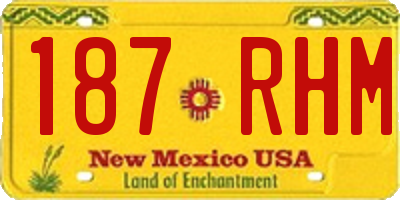 NM license plate 187RHM