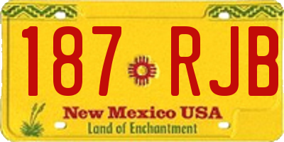 NM license plate 187RJB