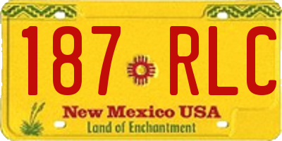 NM license plate 187RLC