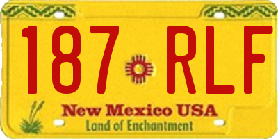 NM license plate 187RLF