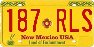 NM license plate 187RLS