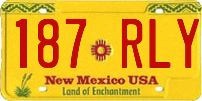 NM license plate 187RLY