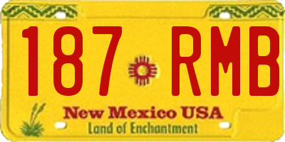 NM license plate 187RMB